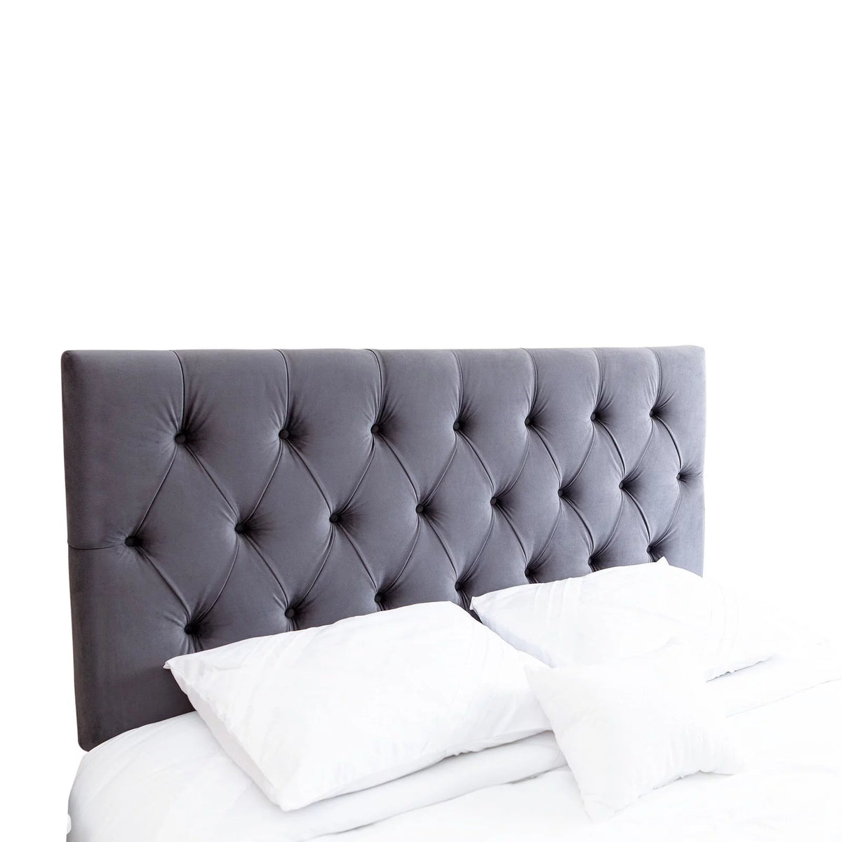 Velvet Upholstered Headboard Full/Queen Gray M524065