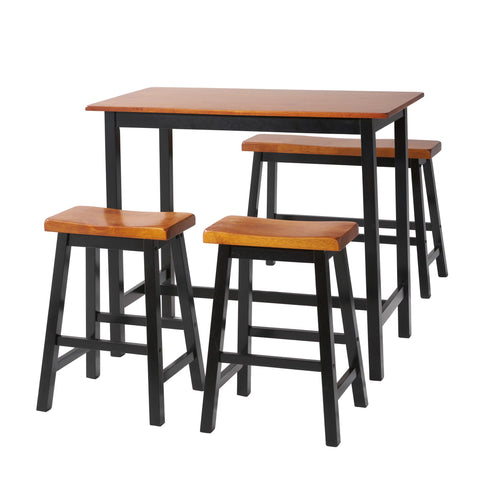 4 Piece Black Wood Dining Set M2156