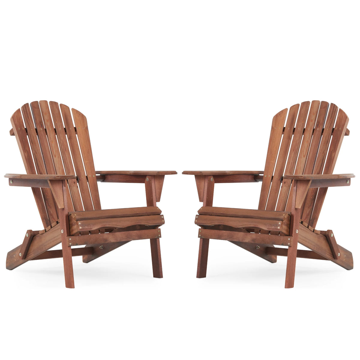 Wooden Outdoor Folding Adirondack Chair Set of 2 F9691