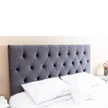 Velvet Upholstered Headboard Full/Queen Gray M524065