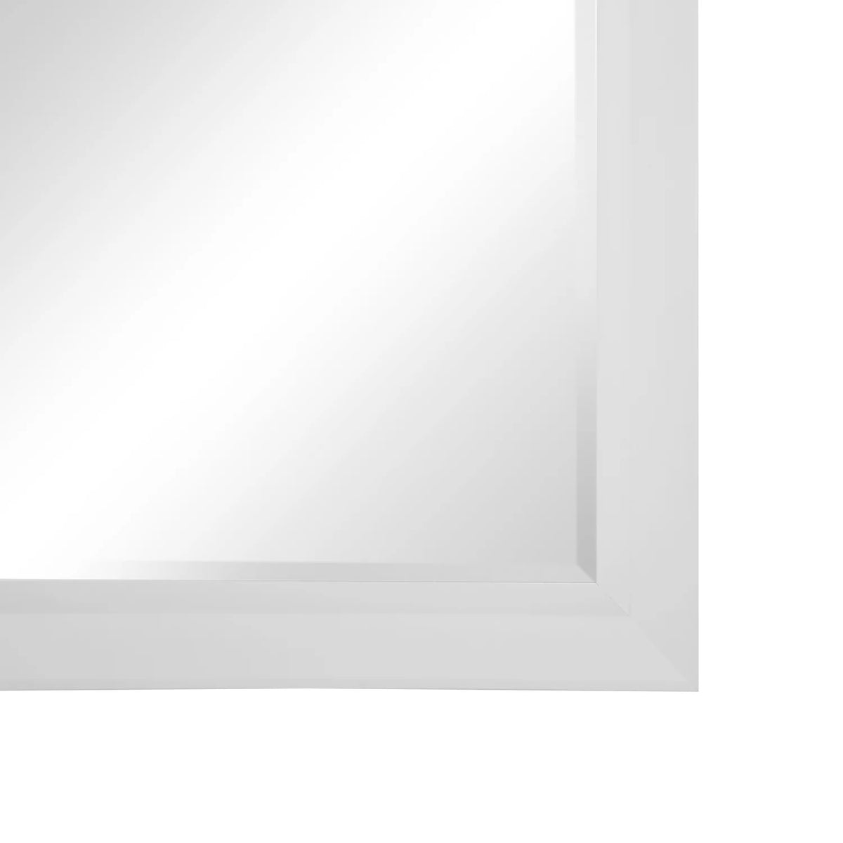 66"L x 32"W White Faux Wood Framed Full Length Mirror N20876
