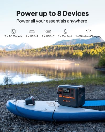 768Wh LiFePO4 Solar Generator with 1000W AC Outlets I387683