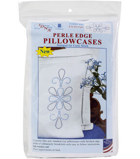 Stamped Perle Edge Pillowcases 2pk Z686520