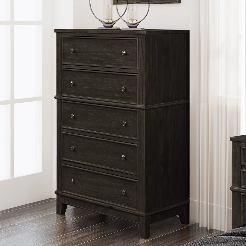 5 Drawers Solid Wood Chest W965