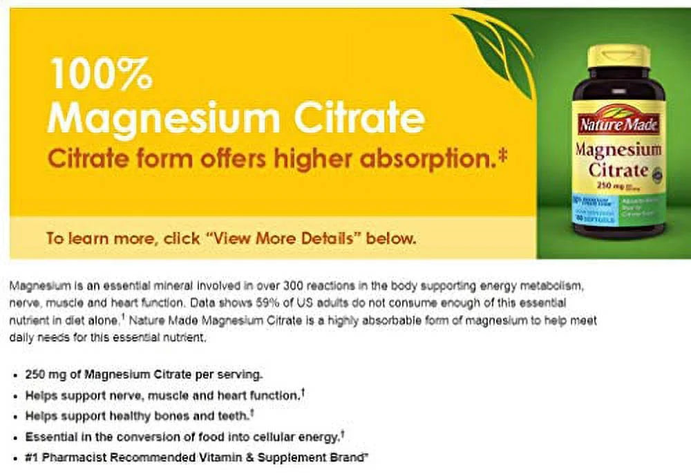 Magnesium Citrate 250 mg Softgels N557266