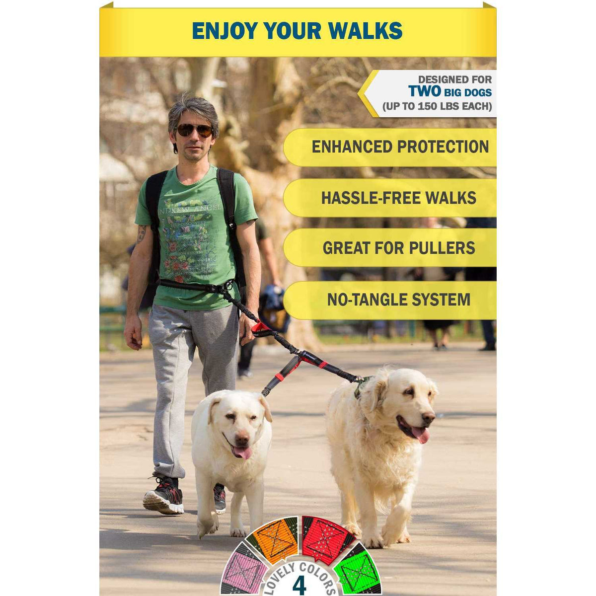 Double Dog Leash for Large Dogs N7508