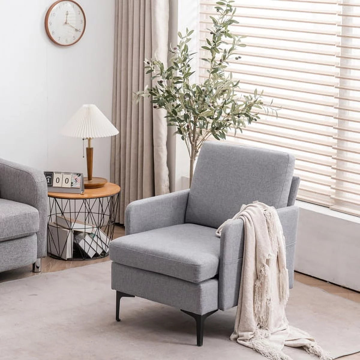 Light Grey Lounge Chair F150