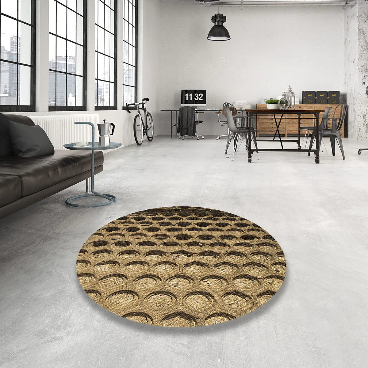 Machine Washable Rectangle Caramel Brown Area Rugs, 8' x 12' F837544