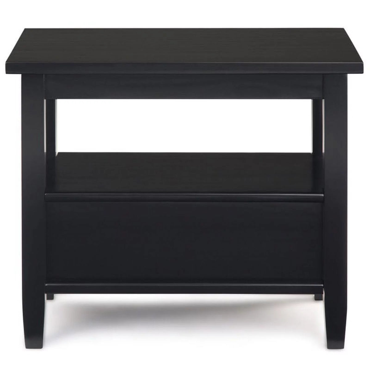 14" Black Wood Narrow Side Table B1080