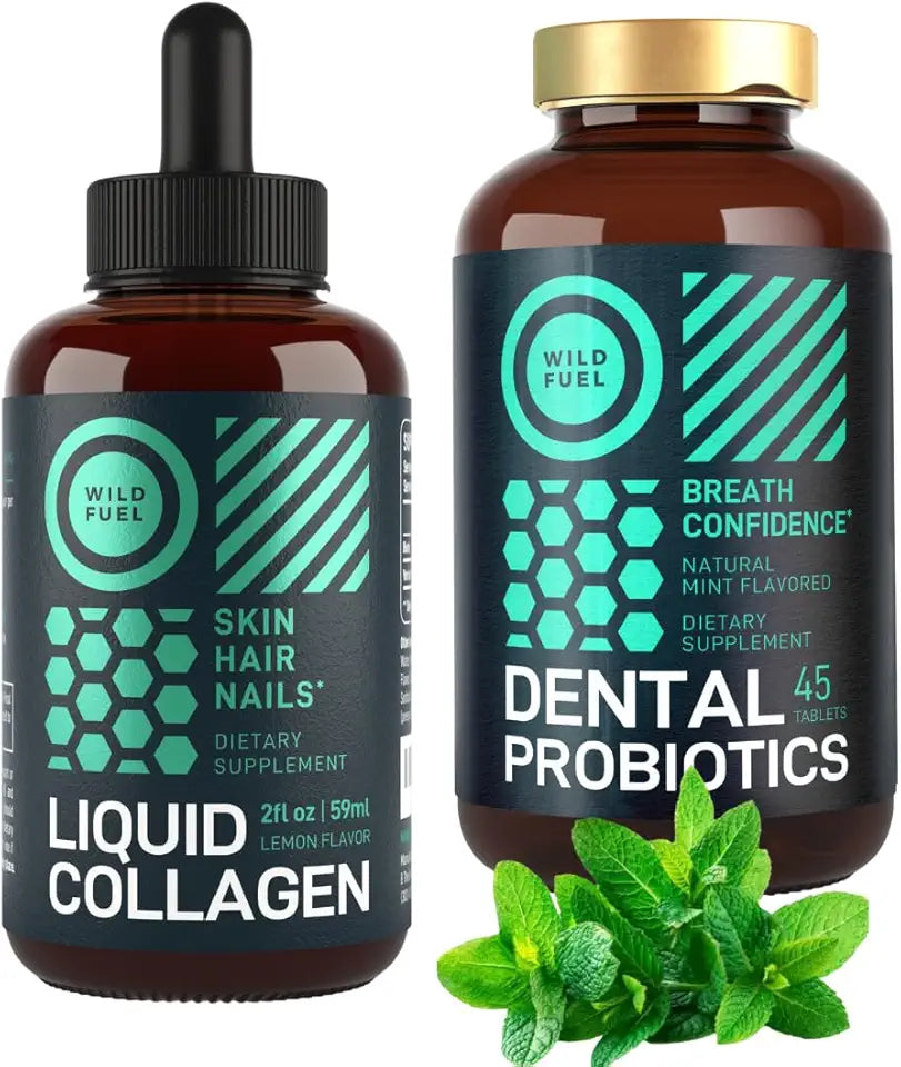 Concentrated Liquid Collagen Peptides and Dental Probiotics Bundle T93823
