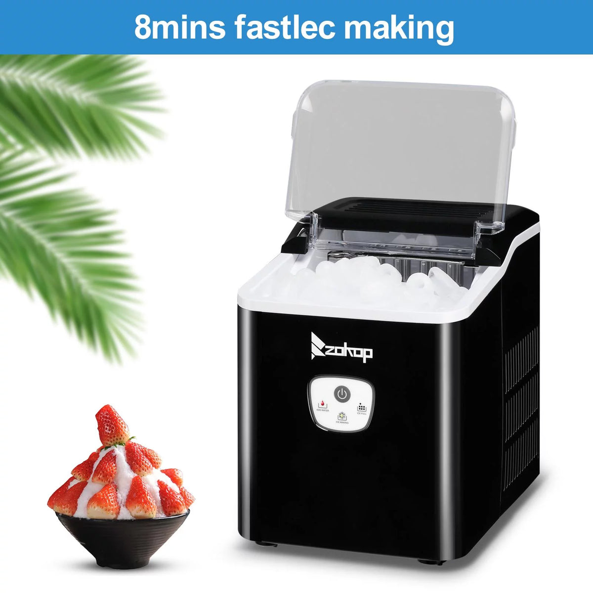 Countertop Portable Electric Ice Maker 26Lbs/24H Black W2563