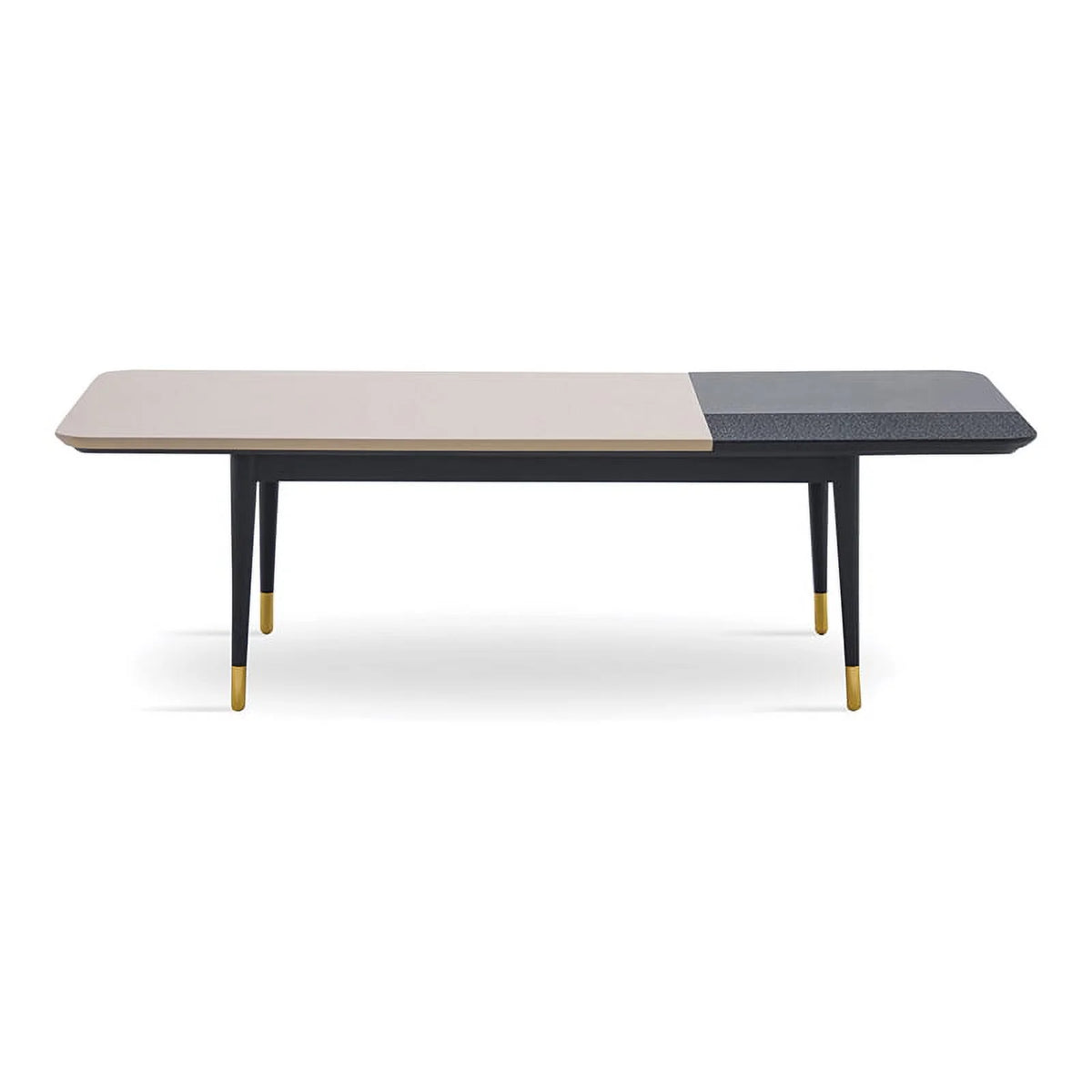 Beige Black Engineered Wood Coffee Table L38138