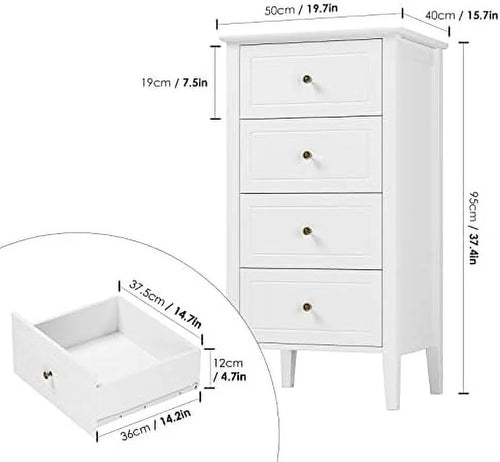 4 Drawer Dark Brown Dresser H7271