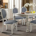 Antique White & Gray Solid Wood 8pcs Dining Room Set M28237