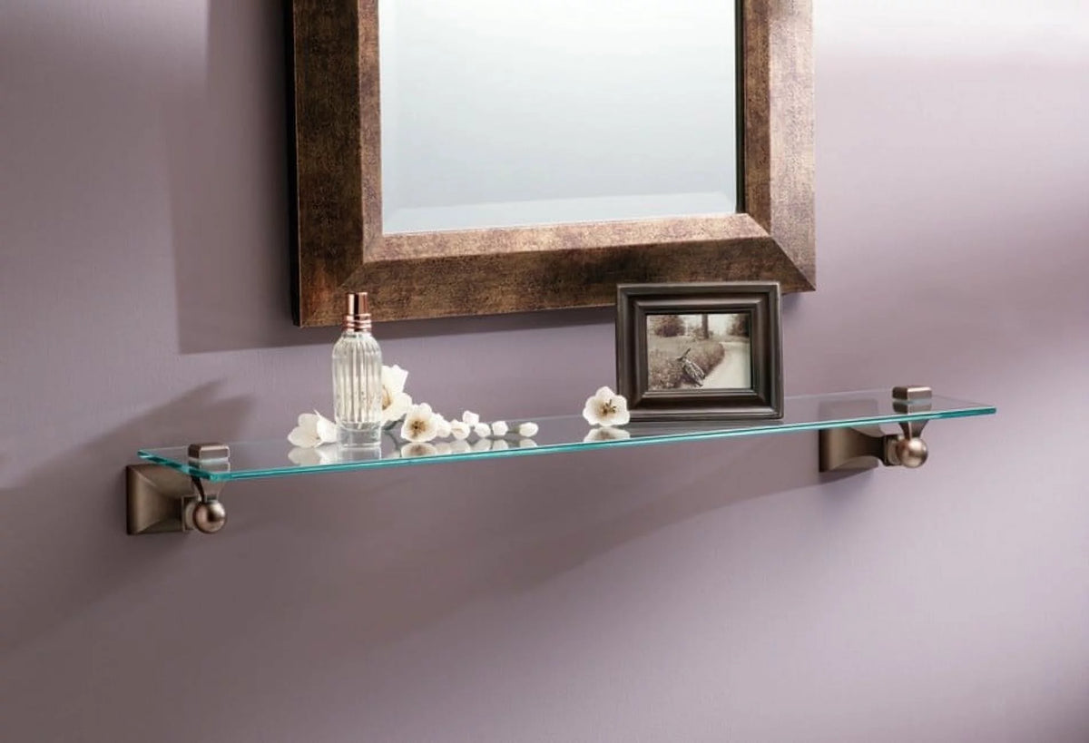 Brushed Nickel Vanity Shelf U934