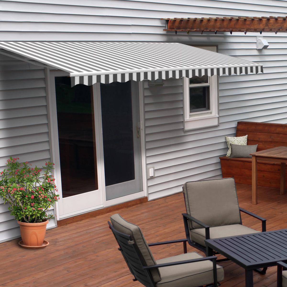 20' x 10' Retractable Motorized Patio Awning R716