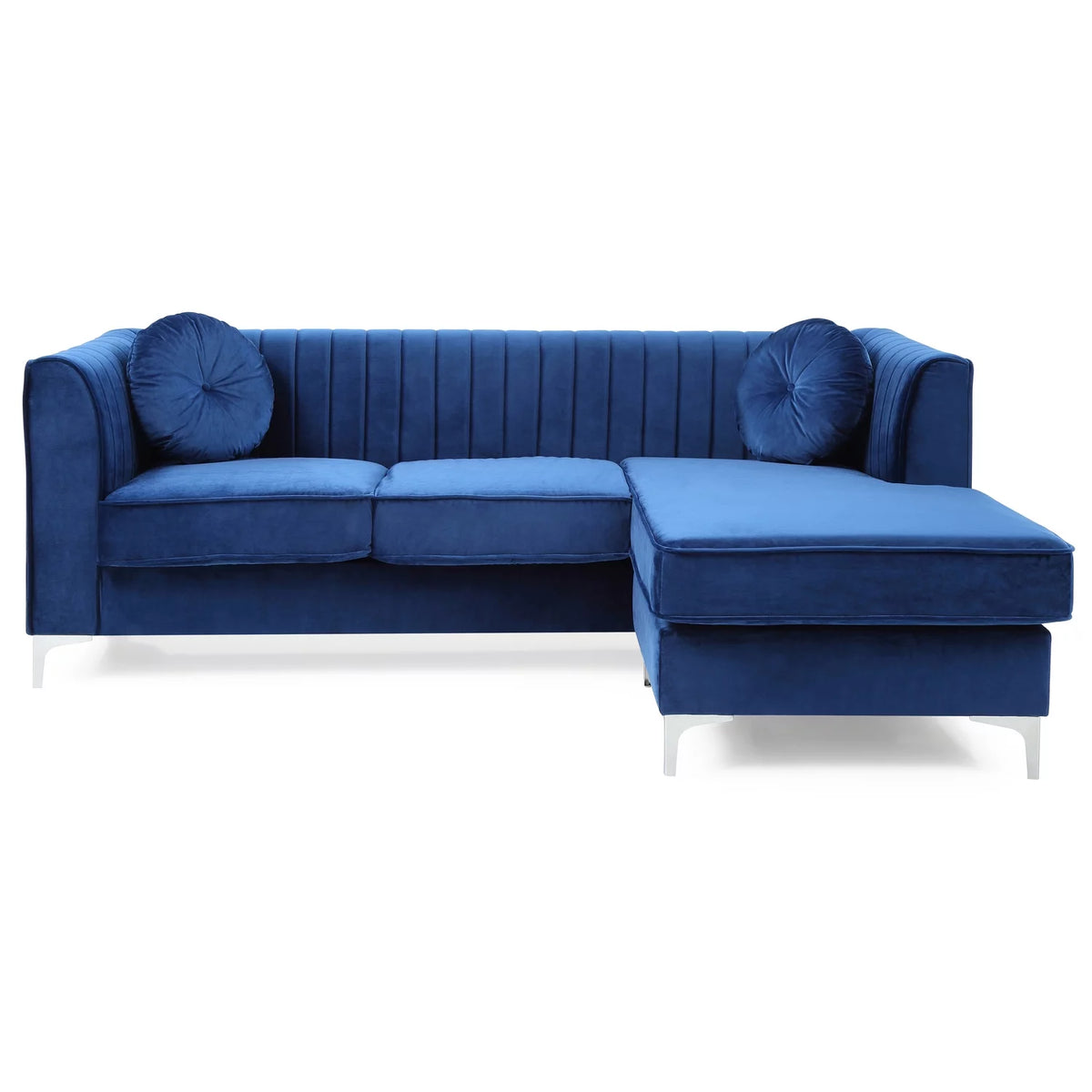 Navy Blue Sofa Chaise C913