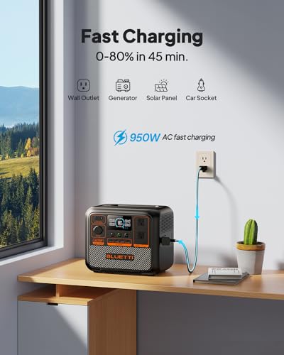 768Wh LiFePO4 Solar Generator with 1000W AC Outlets I387683
