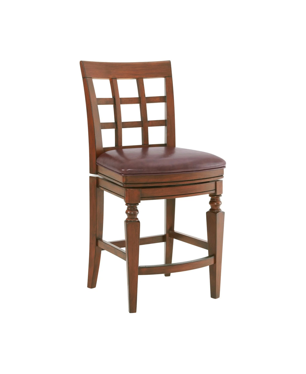 Mahogany Wood Counter Height Stool with High Back H876085