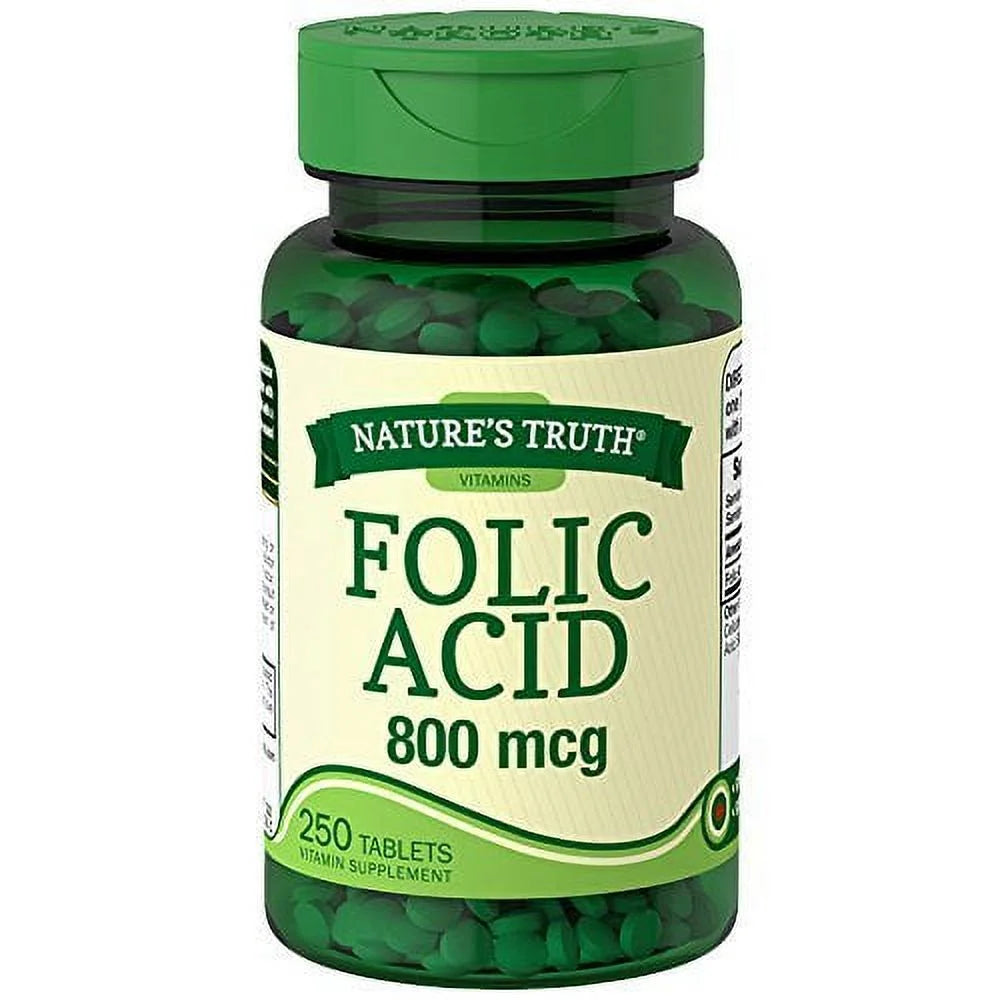Vitamin B-9 Folic Acid 800 mcg 250 Tablets 6-Pack P780236