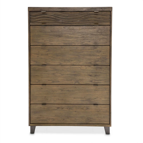 6 Drawer Contemporary Wood Chest in Brown K80512