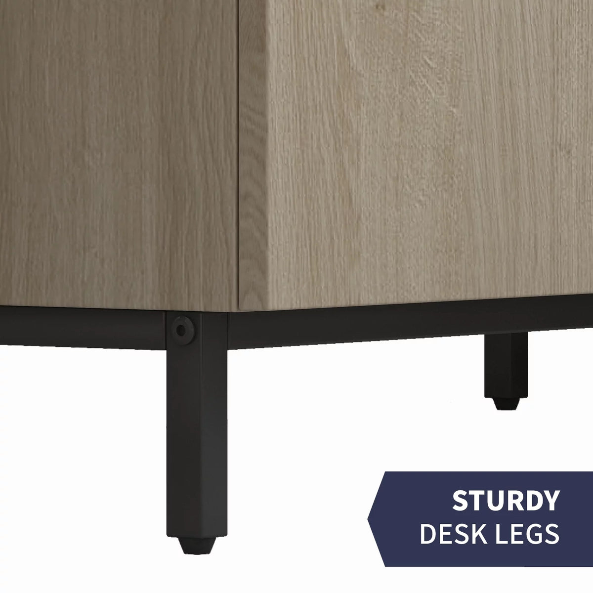 L Shape Desk with Reversible Storage Shelves R241