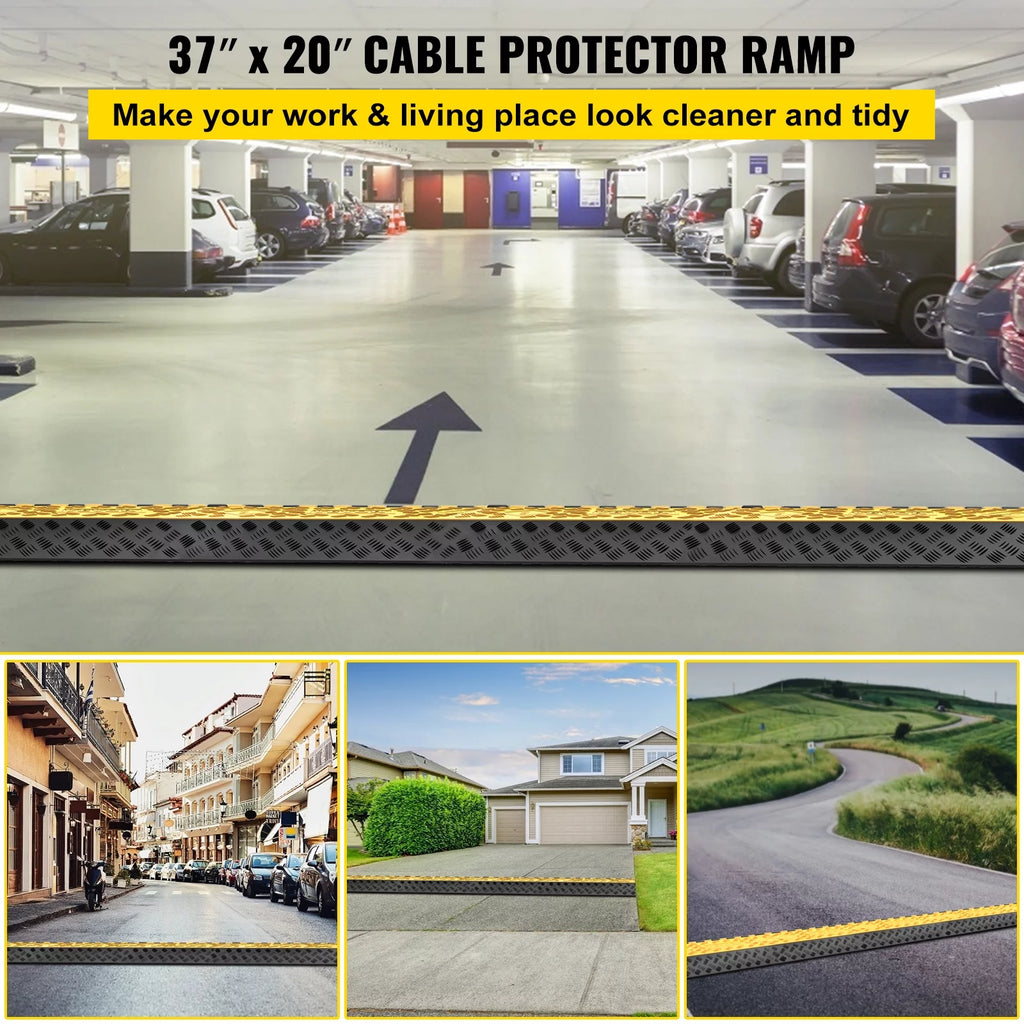3-Channel Rubber Cable Protector Ramp L2809