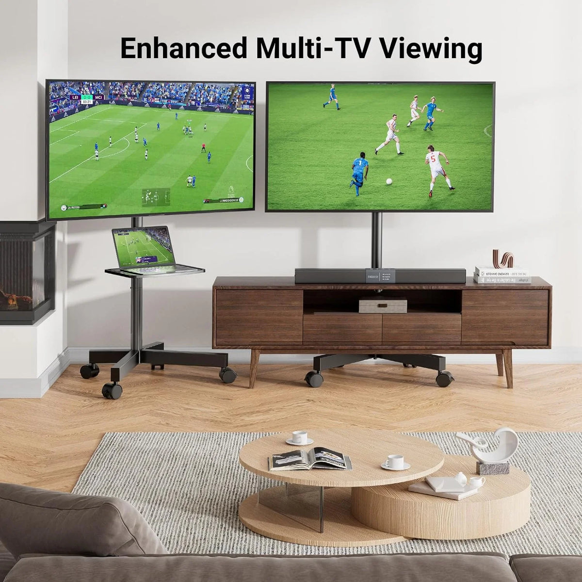 Rolling Floor TV Stand for 23-60" TV R782