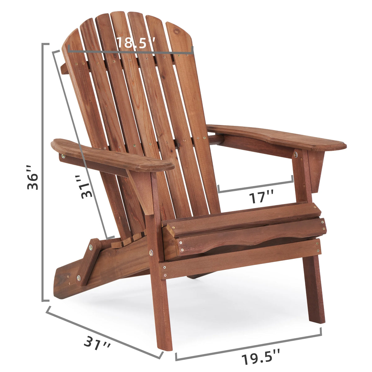 Wooden Outdoor Folding Adirondack Chair Set of 2 F9691