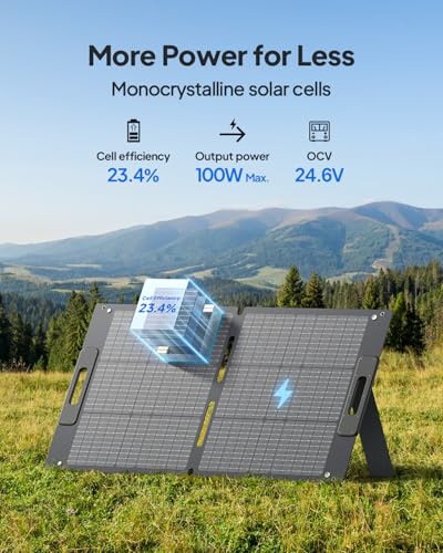 768Wh LiFePO4 Solar Generator with 1000W AC Outlets I387683